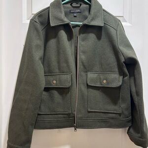 Banana Republic Dark Green Varsity Jacket